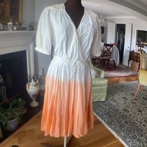 French connection cotton ruffled skirt dress